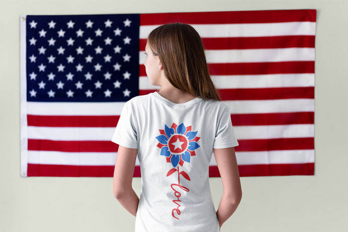 subli-049-Blue-and-red-Sunflower