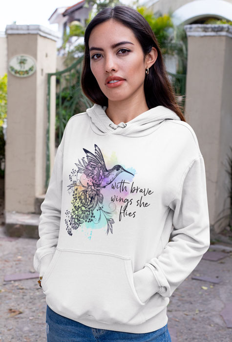 mockup-of-a-brunette-woman-wearing-a-pullover-hoodie-on-the-street-32063