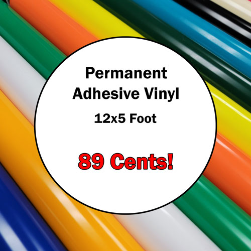 Sale* New Glossy Permanent Adhesive Vinyl